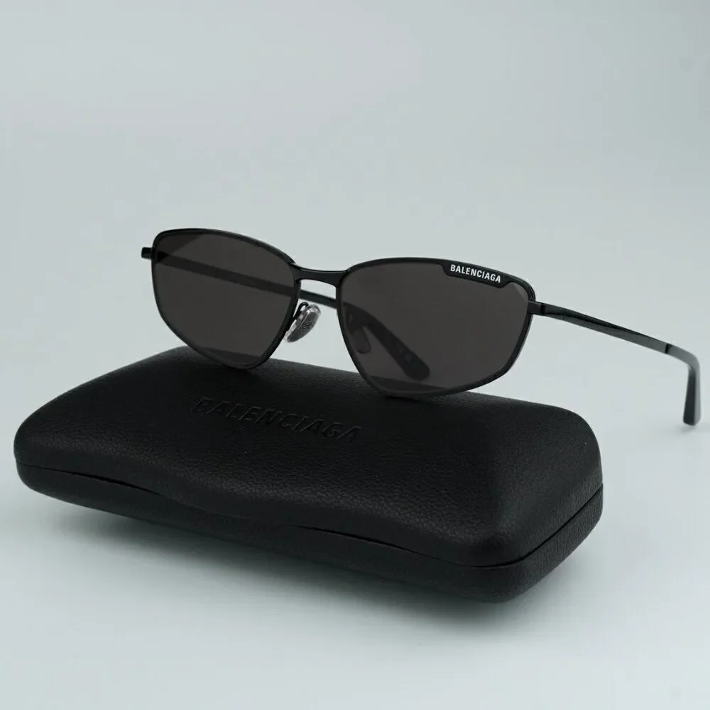 NEW Balenciaga BB0277S 001 Grey Geometric Unisex Sunglasses BB 0277S